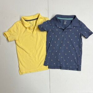 Carter’'s Polo Shirt Set - Solid Yellow and Blue with Anchors